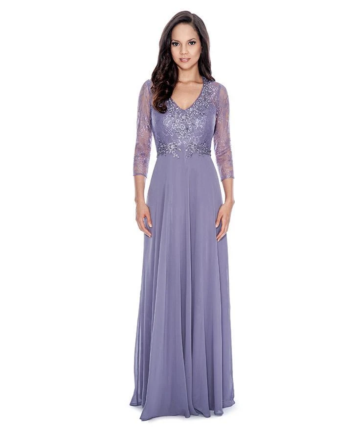 Decode 1.8 - Embellished V-Neck Chiffon A-line Dress 182581 3 Decode 1.8 - Embellished V-Neck Chiffon A-line Dress 182581