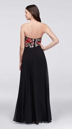 Decode 1.8 - Embroidered Sweetheart Evening Dress 184068 - 1 Pc. Black In Size 2 Available