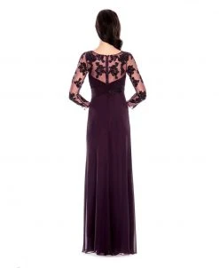 Mother Of The Bride Decode 1.8 - Jewel Neckline Embellished Long Dress 183220