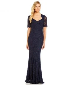 Decode 1.8 - Lace Queen Anne Neck Dress 183465 Formal Gowns