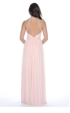 Decode 1.8 - Pearl Embellished Halter Style Gown 182970 5 Decode 1.8 - Pearl Embellished Halter Style Gown 182970