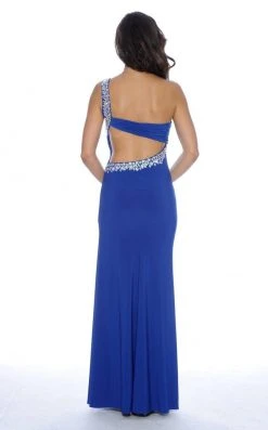 Decode 1.8 - Rhinestone Embellished One Shoulder Strap Gown 182507 Formal Gowns