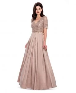 Decode 1.8 - V Neck Lace A-Line Dress 183670 Formal Gowns