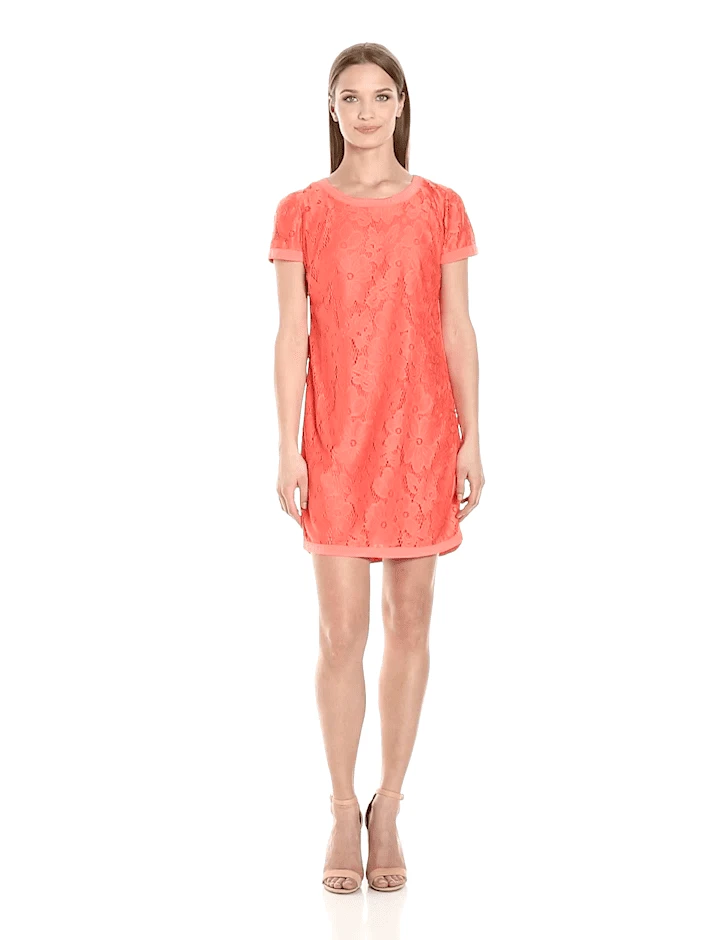 Cocktail Dresses Donna Morgan - D4924M Short Sleeve Floral Lace Mini Dress 6 Cocktail Dresses Donna Morgan - D4924M Short Sleeve Floral Lace Mini Dress