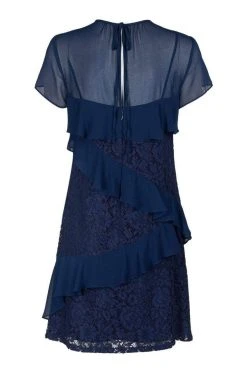 Donna Morgan - D5578M Floral Lace Ruffled Sheath Dress 10 Donna Morgan - D5578M Floral Lace Ruffled Sheath Dress