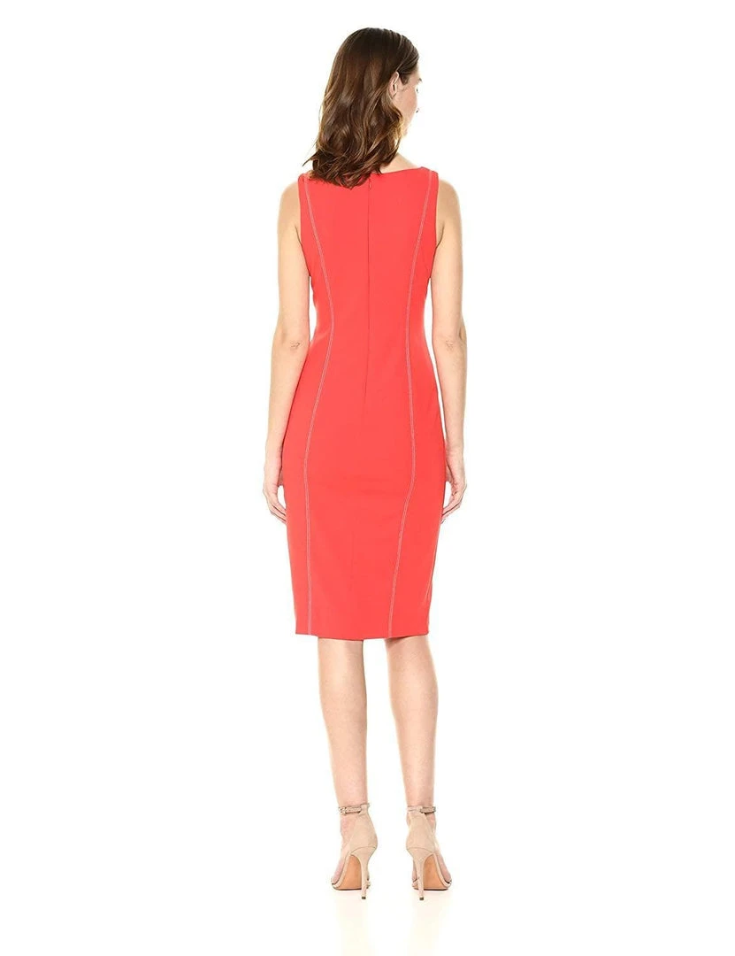 Cocktail Dresses Donna Morgan - D6010M V-neck Stretch Crepe Sheath Dress 4 Cocktail Dresses Donna Morgan - D6010M V-neck Stretch Crepe Sheath Dress