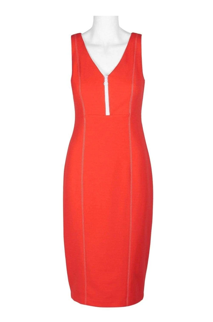 Cocktail Dresses Donna Morgan - D6010M V-neck Stretch Crepe Sheath Dress 5 Cocktail Dresses Donna Morgan - D6010M V-neck Stretch Crepe Sheath Dress