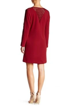 Donna Ricco - DR20534 Embroidered Long Sleeve Sheath Dress
