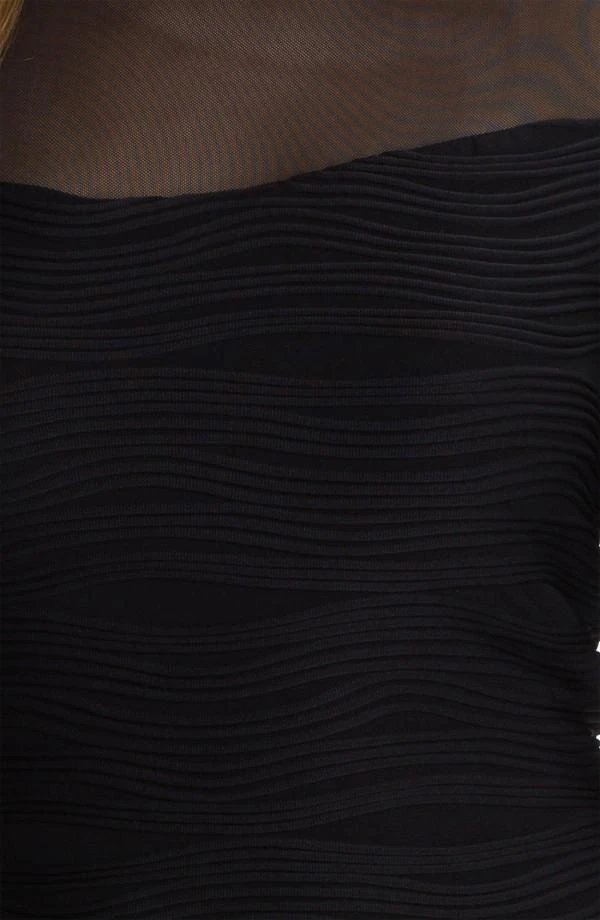 Cocktail Dresses Donna Ricco - Illusion Sleeve Textured Dress 8438320M - 1 Pc Black In Size 4 Available 6 Cocktail Dresses Donna Ricco - Illusion Sleeve Textured Dress 8438320M - 1 Pc Black In Size 4 Available