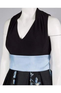 Formal Gowns Eliza J Evening - EJ8M8380 Two Tone Floral Printed A-line Dress 9 Formal Gowns Eliza J Evening - EJ8M8380 Two Tone Floral Printed A-line Dress