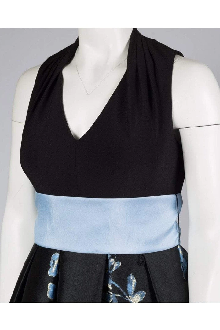 Formal Gowns Eliza J Evening - EJ8M8380 Two Tone Floral Printed A-line Dress 5 Formal Gowns Eliza J Evening - EJ8M8380 Two Tone Floral Printed A-line Dress