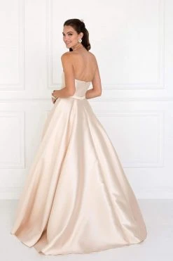 Formal Gowns Elizabeth K Bridal - GL2429 Strapless Straight-Across Jeweled Mikado Gown 6 Formal Gowns Elizabeth K Bridal - GL2429 Strapless Straight-Across Jeweled Mikado Gown