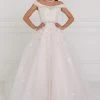 Elizabeth K Bridal Jewel Adorned Off Shoulder Trailing Paneled Gown GL1589 - 1 Pc. Ivory/Champagne In Size Small Available Formal Gowns 2 Elizabeth K Bridal Jewel Adorned Off Shoulder Trailing Paneled Gown GL1589 - 1 Pc. Ivory/Champagne In Size Small Available Formal Gowns