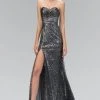 Elizabeth K - GL1012 Strapless Long Dress With Slit