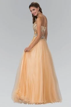 Elizabeth K - GL1045 Strapless Embellished Long Gown Formal Gowns