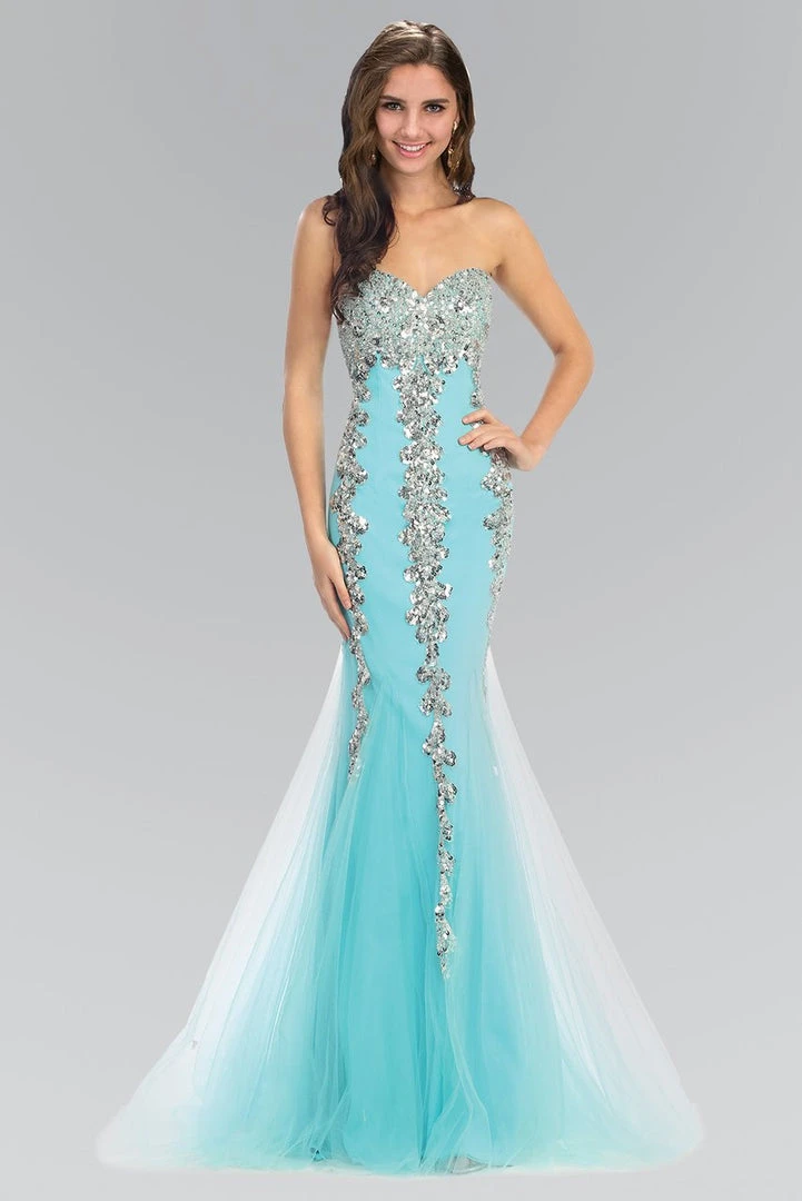 Formal Gowns Elizabeth K - GL1067 Strapless Sequin Accented Trumpet Gown 3 Formal Gowns Elizabeth K - GL1067 Strapless Sequin Accented Trumpet Gown