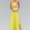 Formal Gowns Elizabeth K - GL1083 One Shoulder Jewel Embellished Chiffon Gown