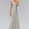 Elizabeth K - GL1096 Embellished V-Neck Trumpet Dress