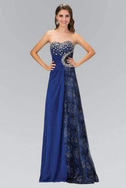 Formal Gowns Elizabeth K - GL1103 Jewel-Ornate Paisley Print Gown