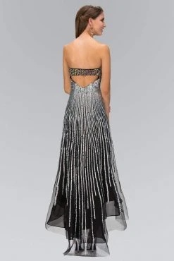 Elizabeth K - GL1127 Strapless Embellished Hi Lo Dress 5 Elizabeth K - GL1127 Strapless Embellished Hi Lo Dress