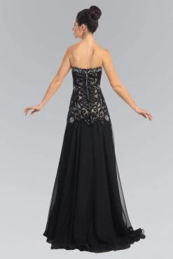 Elizabeth K - GL1147 Bejeweled Strapless Trumpet Gown