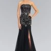Elizabeth K - GL1147 Bejeweled Strapless Trumpet Gown