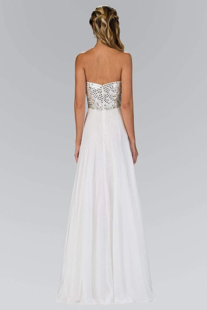 Elizabeth K - GL1149 Jeweled Strapless Chiffon A-Line Gown 4 Elizabeth K - GL1149 Jeweled Strapless Chiffon A-Line Gown
