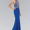 Formal Gowns Elizabeth K - GL1301 Bead Embellished Halter Neck Trumpet Gown 1 Formal Gowns Elizabeth K - GL1301 Bead Embellished Halter Neck Trumpet Gown