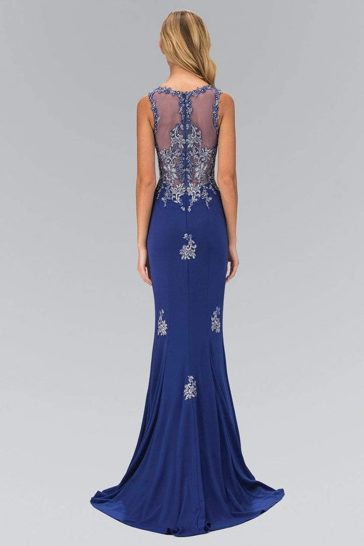 Elizabeth K - GL1314 Beaded Illusion Bateau Neck Trumpet Gown Formal Gowns 4 Elizabeth K - GL1314 Beaded Illusion Bateau Neck Trumpet Gown Formal Gowns