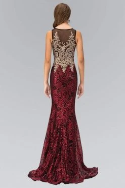 Elizabeth K - GL1319 Embellished Illusion Bateau Neck Gown 7 Elizabeth K - GL1319 Embellished Illusion Bateau Neck Gown