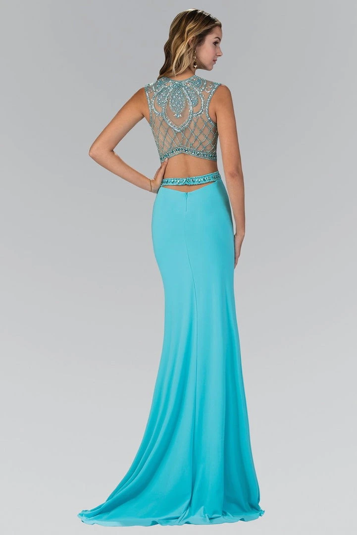 Formal Gowns Elizabeth K - GL1328 Embellished Illusion Jewel Sheath Dress 6 Formal Gowns Elizabeth K - GL1328 Embellished Illusion Jewel Sheath Dress