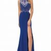 Formal Gowns Elizabeth K - GL1328 Embellished Illusion Jewel Sheath Dress 2 Formal Gowns Elizabeth K - GL1328 Embellished Illusion Jewel Sheath Dress