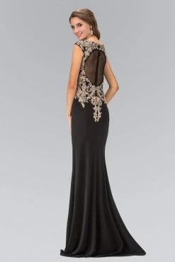 Elizabeth K - GL1333 Embellished V-Neck Jersey Long Gown Formal Gowns 7 Elizabeth K - GL1333 Embellished V-Neck Jersey Long Gown Formal Gowns
