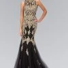 Elizabeth K - GL1365 Embellished High Neck Mermaid Gown Formal Gowns