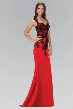 Formal Gowns Elizabeth K - GL1379 Laced Sweetheart Jersey Gown