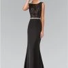 Elizabeth K - GL1388 Embellished Bateau Neckline Open Back Gown Formal Gowns 2 Elizabeth K - GL1388 Embellished Bateau Neckline Open Back Gown Formal Gowns