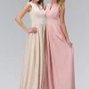 Elizabeth K - GL1391 Bateau Neck Jersey Dress Formal Gowns