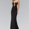 Elizabeth K - GL1402 Illusion Scoop Neckline With Sheer Back Jersey Gown 1 Elizabeth K - GL1402 Illusion Scoop Neckline With Sheer Back Jersey Gown
