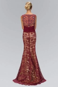 Elizabeth K - GL1415 Bejeweled Illusion Trumpet Gown