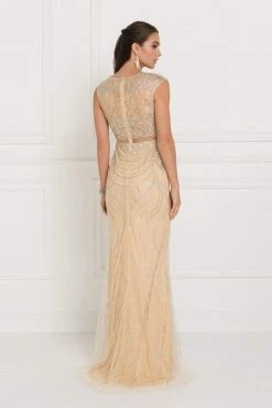 Formal Gowns Elizabeth K - GL1503 Sheer Lace Embellished Evening Gown