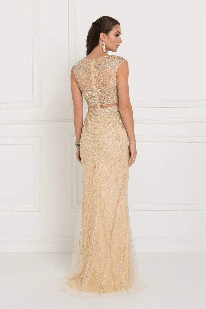 Formal Gowns Elizabeth K - GL1503 Sheer Lace Embellished Evening Gown 4 Formal Gowns Elizabeth K - GL1503 Sheer Lace Embellished Evening Gown
