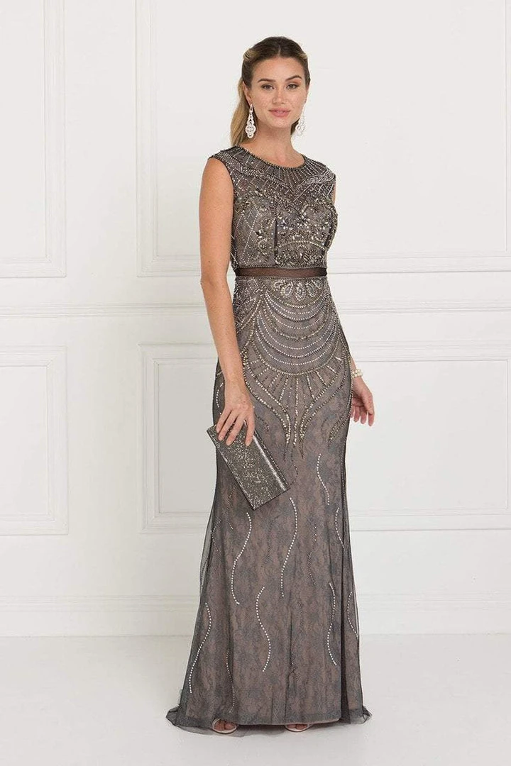 Formal Gowns Elizabeth K - GL1503 Sheer Lace Embellished Evening Gown 5 Formal Gowns Elizabeth K - GL1503 Sheer Lace Embellished Evening Gown