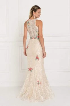 Formal Gowns Elizabeth K - GL1504 Floral Lace Fitted Mermaid Dress 8 Formal Gowns Elizabeth K - GL1504 Floral Lace Fitted Mermaid Dress