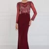 Elizabeth K - GL1506 Sheer Long Sleeves Sequined Evening Dress Formal Gowns 1 Elizabeth K - GL1506 Sheer Long Sleeves Sequined Evening Dress Formal Gowns