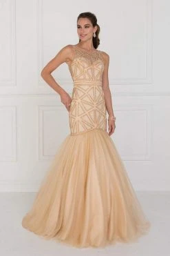 Formal Gowns Elizabeth K - GL1510 Sleeveless Fitted Tulle Trumpet Gown 11 Formal Gowns Elizabeth K - GL1510 Sleeveless Fitted Tulle Trumpet Gown