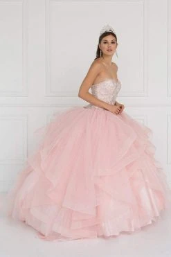 Formal Gowns Elizabeth K - GL1551 Jeweled Sweetheart Ruffled Ballgown With Bolero