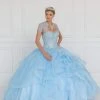 Formal Gowns Elizabeth K - GL1551 Jeweled Sweetheart Ruffled Ballgown With Bolero