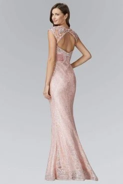 Formal Gowns Elizabeth K - GL2006 Cap Sleeves Illusion Lace Mermaid Gown