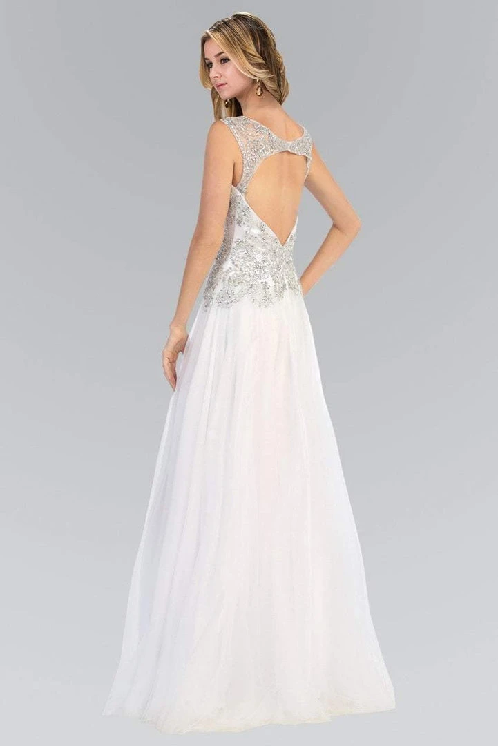 Elizabeth K - GL2017 Beaded Scoop Neck A-Line Gown 5 Elizabeth K - GL2017 Beaded Scoop Neck A-Line Gown