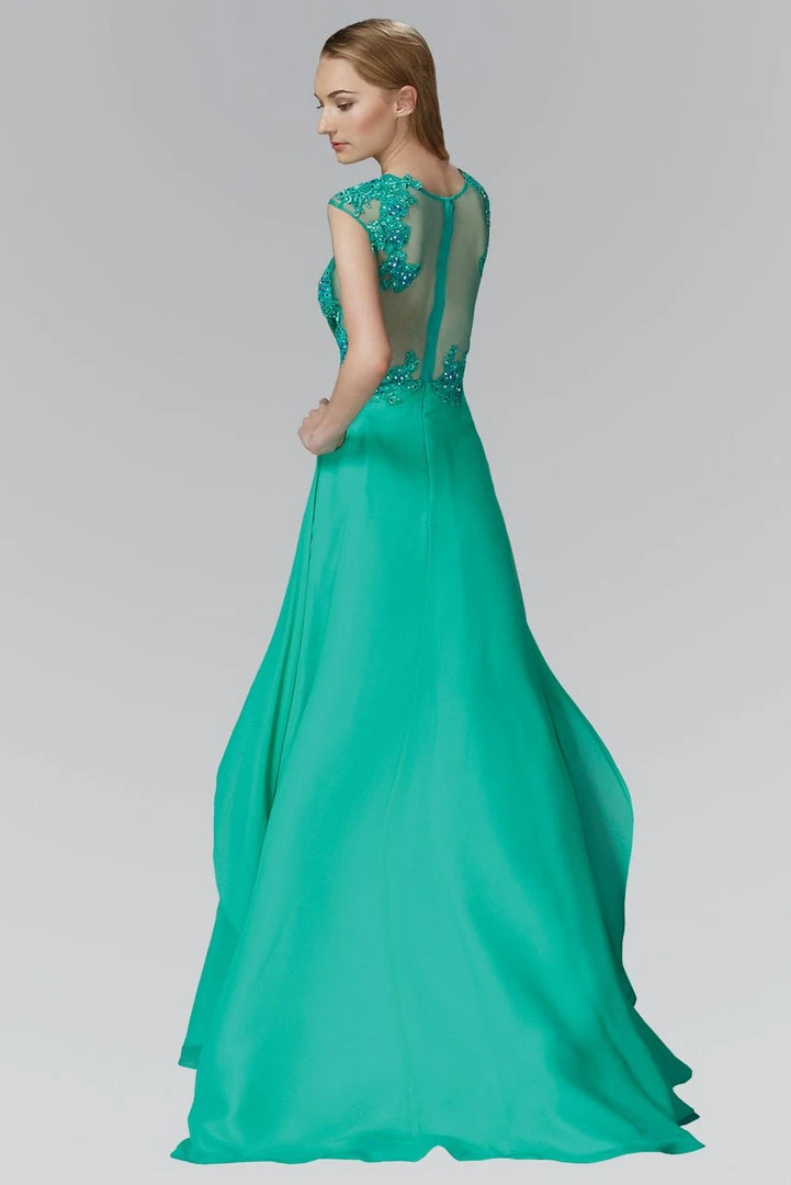 Elizabeth K - GL2108 Embellished Bateau Neck A-Line Gown 4 Elizabeth K - GL2108 Embellished Bateau Neck A-Line Gown